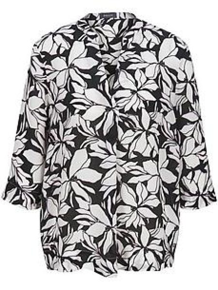 Blouse 3/4-mouwen split Van BASLER zwart