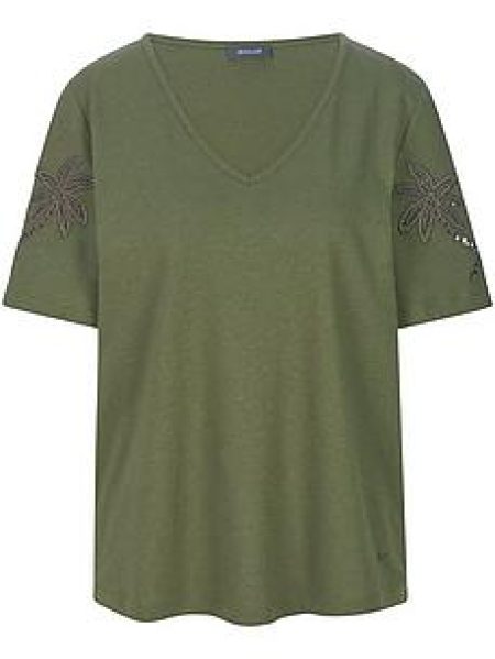 Casual jersey shirt Van BASLER groen