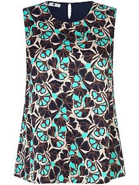 Blousetop ronde halslijn Van Anna Aura beige