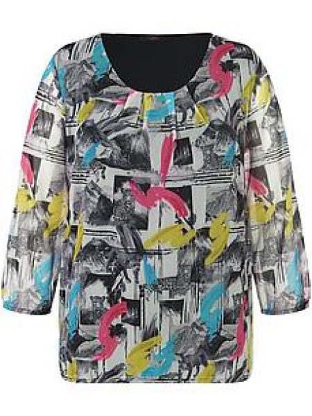 Meshshirt ronde hals Van Emilia Lay zwart