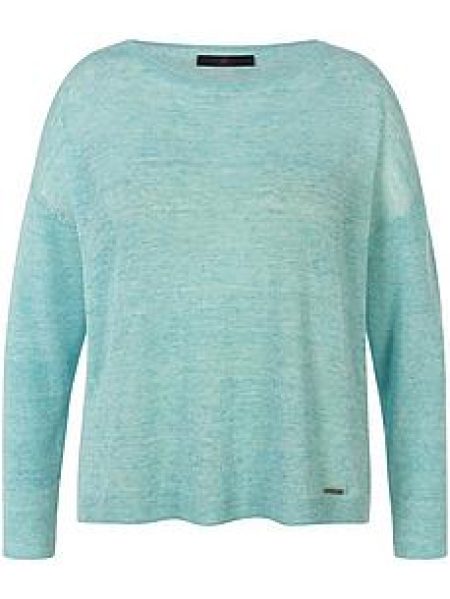 Trui ronde hals Van Emilia Lay turquoise