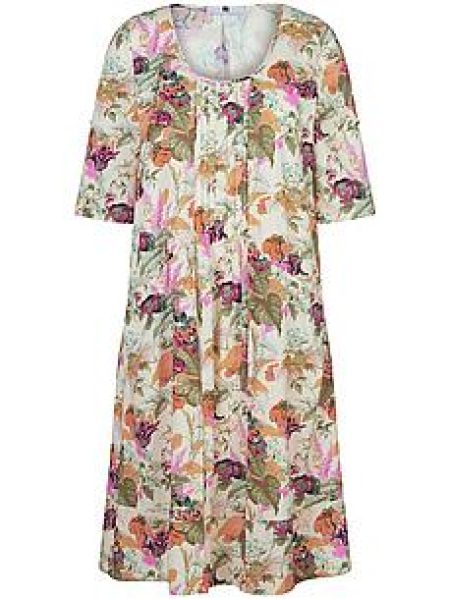 Jurk 3/4 mouwen Van Anna Aura beige