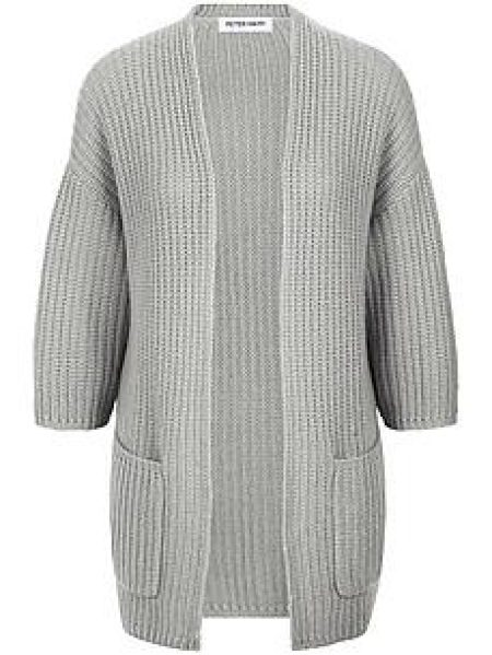 Vest aangeknipte 3/4-mouwen Van Peter Hahn grijs