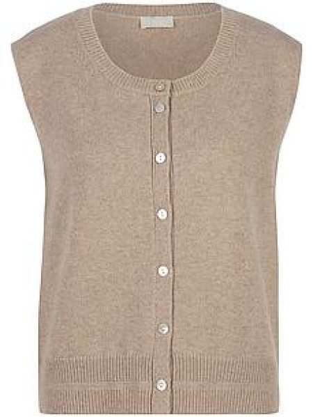 Gebreid vest Van include beige