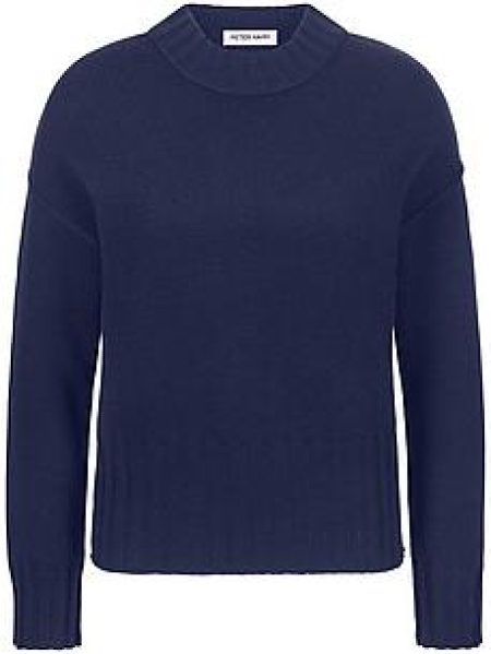 Trui ronde hals en lange mouwen Van Peter Hahn blauw