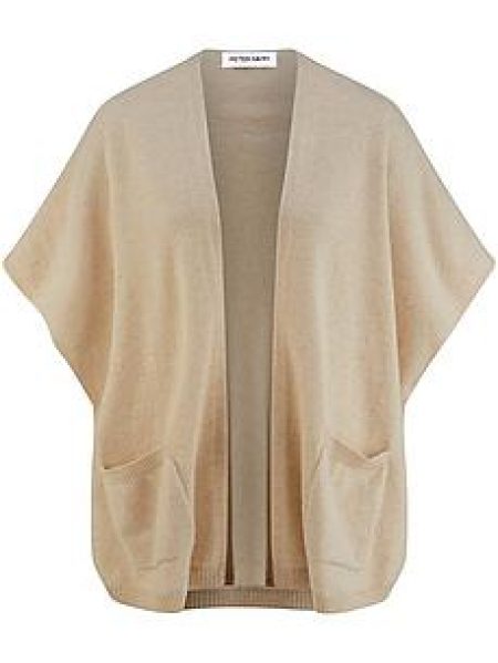 Vest aangeknipte mouwen Van Peter Hahn beige