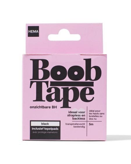 HEMA HEMA Boobtape Zwart 5m Inclusief Tepelpads