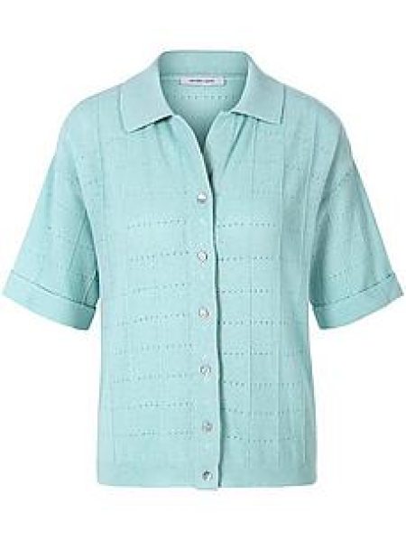 Tricotoverhemd Van Peter Hahn blauw