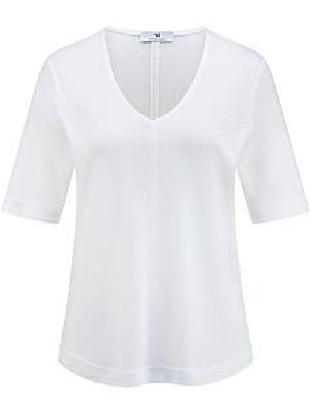 Shirt V-hals Van Peter Hahn wit