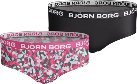 Björn Borg - Meisjes - Multicolor Print Hipster 2-Pack - Multicolour/Roze/Zwart - Maat 170