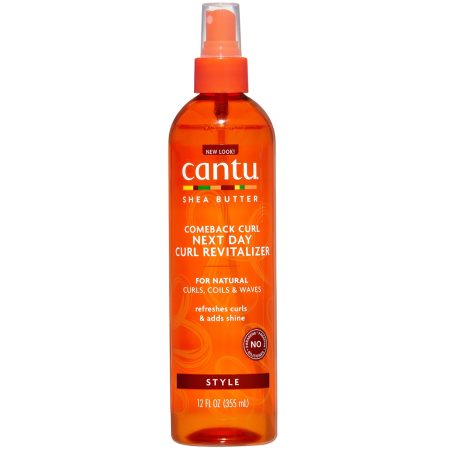 Cantu Sheaboter voor Natuurlijk Haar Comeback Curl Next Day Krulrevitalisator 355 ml