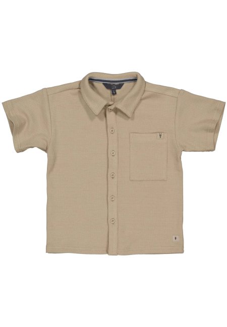 Levv Jongens korte mouwen blouse mauro taupe