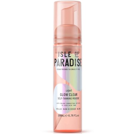 Isle of Paradise Glow Clear Zelfbruiningsmousse - Licht 200 ml
