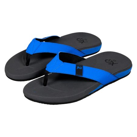 XQ Xq heren teenslippers ergonomisch antraciet/blauw