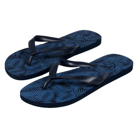 XQ Xq heren teenslippers print donkerblauw