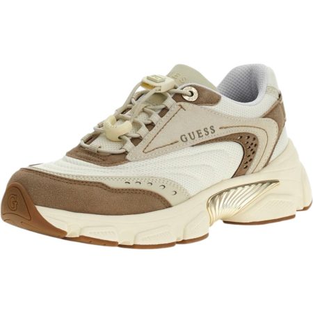 Guess Imeri Sneakers Dames Wit/Bruin - Maat 38 - Kleur: WitBruin | Soccerfanshop