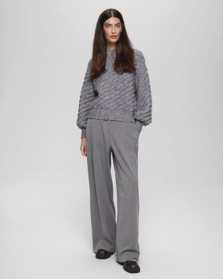 Msch Copenhagen Mschhenrika Hw Pants 17940 Broek Grey Melange Grey Melange
