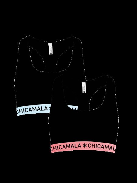 Muchachomalo Meisjes 2-pack racerback effen