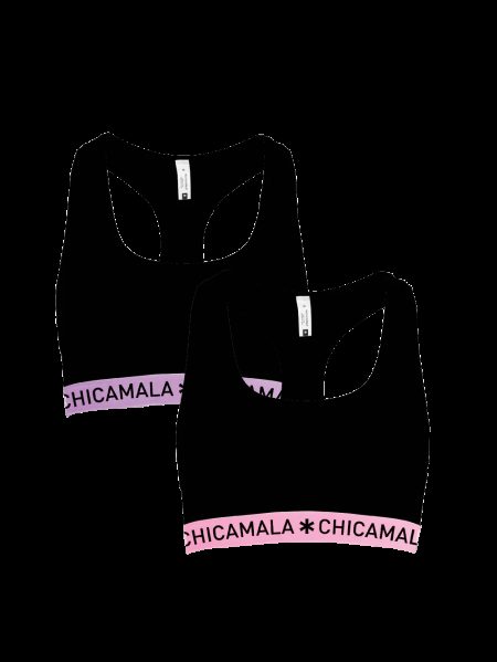 Muchachomalo Meisjes 2-pack racerback effen