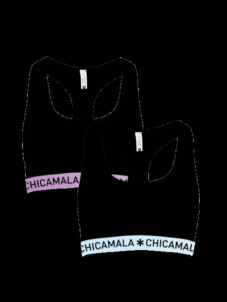 Muchachomalo Meisjes 2-pack racerback effen