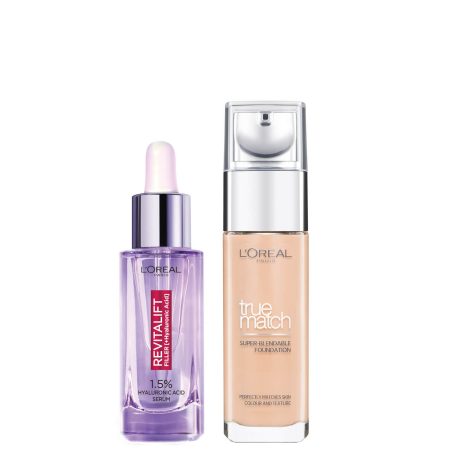 L’Oreal Paris Hyaluronic Acid Filler Serum and True Match Hyaluronic Acid Foundation Duo (Various Shades) - 5C Rose Sand