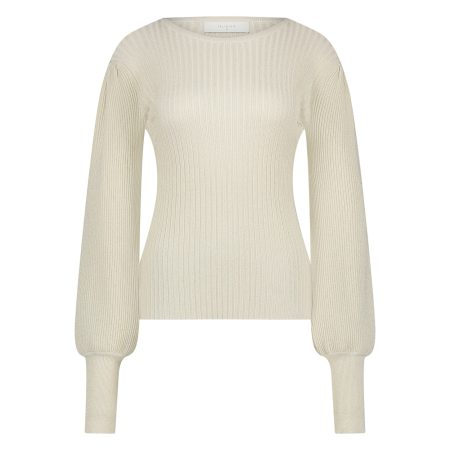 Nukus Mullberry pullover lurex zand