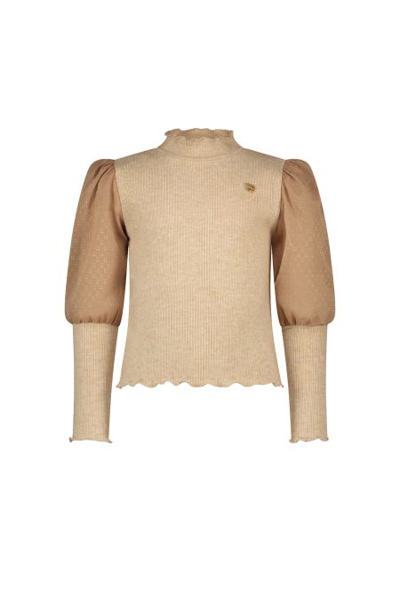 Le Chic Meisjes top zacht gebreid & voile noxnu cute cortado