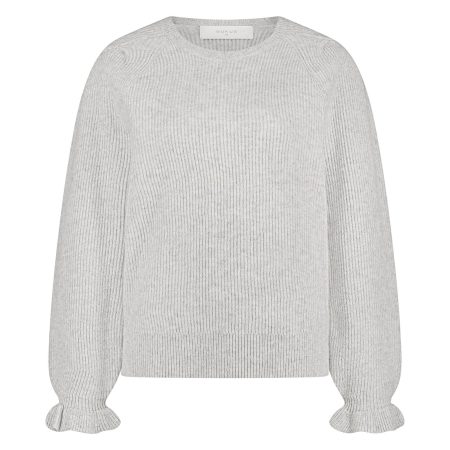 Nukus Fw24066 21 fancy pullover sleeve light grey