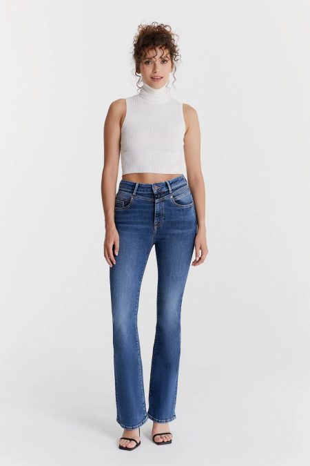 Cup of Joe Matilda dames flare jeans sapphire blue