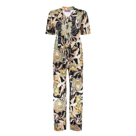 Geisha Female Broeken 41105-60 Amy Jumpsuit Straight Leg Aop