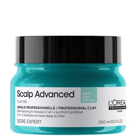 L'Oréal Professionnel Serié Expert Scalp Advanced Anti-Olie 2-in-1 Diepzuiverend Klei Haarmasker 250 ml