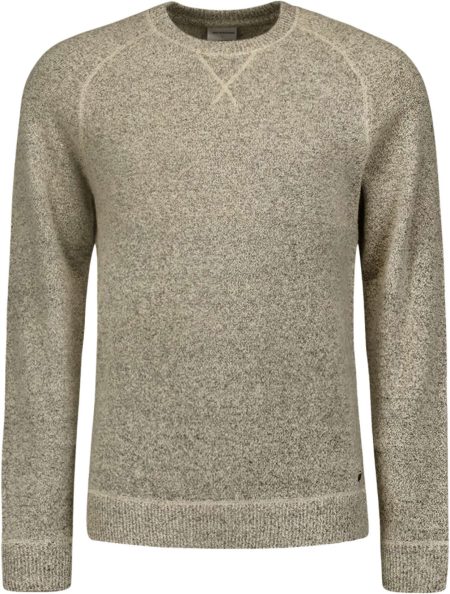 No Excess Pullover crewneck melange with wool cement