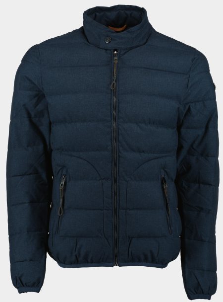 Bos Bright Blue Scotland blue winterjack jerk outdoor jacket wool look 24301je24sb/290 navy