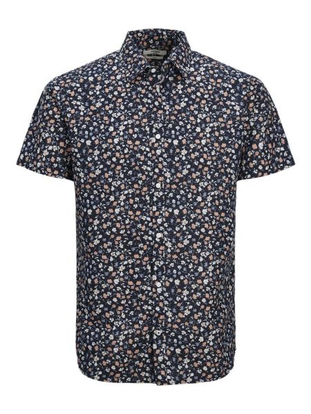 J-j Premium Jprblasummer Print Shirt S/s Ss24 Sn 12251656 Overhemd Night Sky Slim Fit