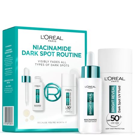 L'Oréal Paris Bright Reveal Niacinamide Pigmentvlekkenroutine met Serum en UV-fluid SPF50+