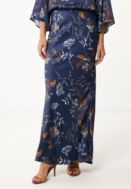 Rok met Print Donkerblauw