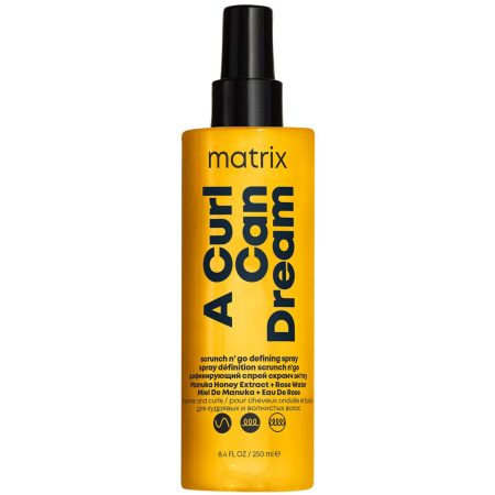 Matrix A Curl Can Dream Scrunch 'N' Go Definiërende Spray met 230 °C Hittebescherming voor Golf- en Kruldefinitie 150 ml