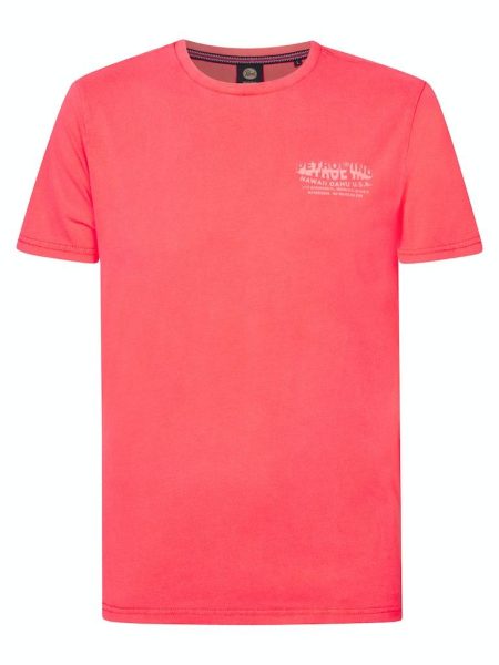 Petrol M-1040-tsr665 T-shirt Ss Print T-shirts 3099 Fiery Coral