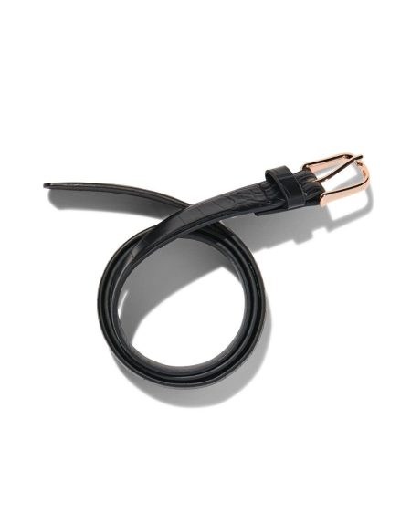 HEMA HEMA Dames Riem Met Dierenprint 2.3cm Zwart (zwart)