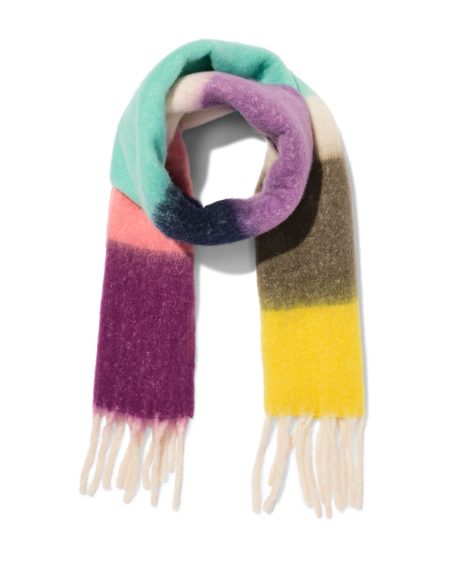 HEMA HEMA Damessjaal 35x200cm Kleurblokken