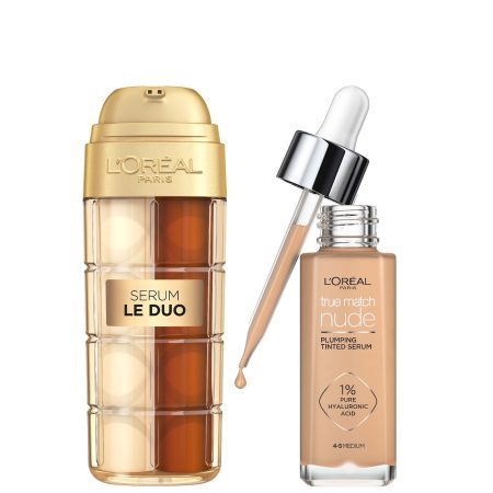 L'Oreal Paris Age Perfect Serum Le Duo 30ml & True Match Tinted Serum 30ml Bundle (Various Shades) - 4-5 Medium