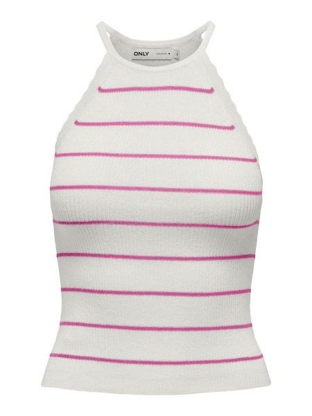 Only Female Shirts En Tops Onlgemma Sl Scallop Stripe O-neck Knt 15314667