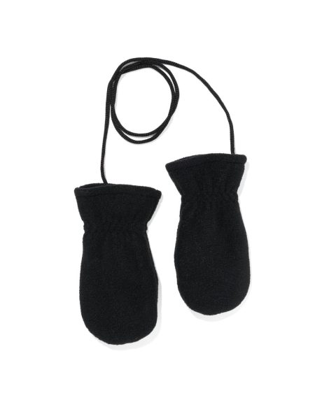 051 Kinderwanten Fleece Zwart Zwart (zwart)