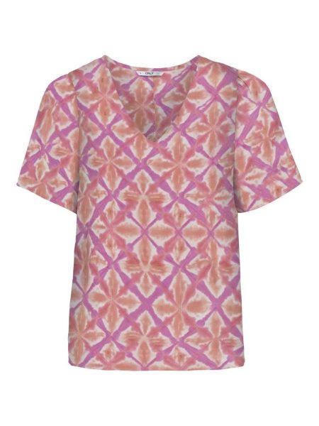 Only Female Shirts En Tops Onlalma Life Vis S/s V-neck Top Aop 15273136