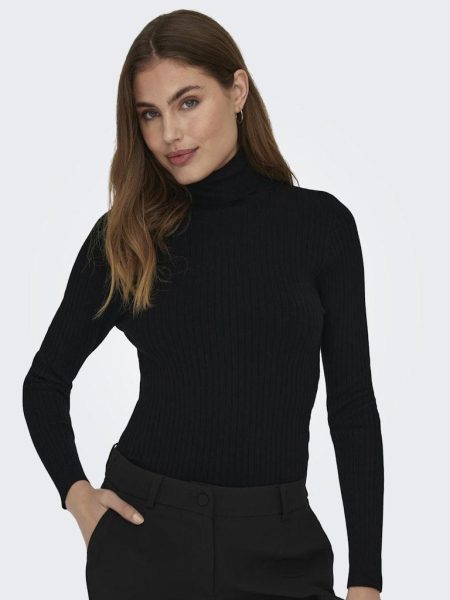 Only Onlkarol L/s Rollneck Pullover Knt Noos 15165075 Trui Black