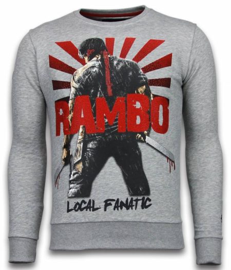 Local Fanatic Rambo rhinestone sweater