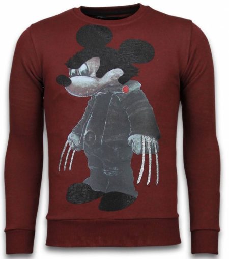 Local Fanatic Bad mouse rhinestone sweater