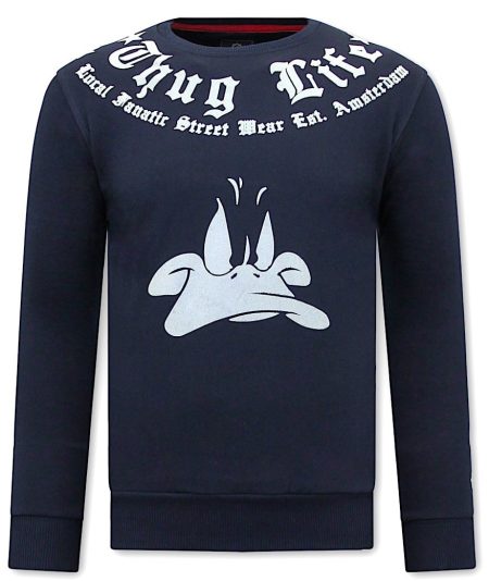 Local Fanatic Sweater met print thug life