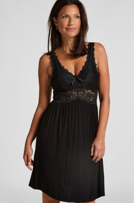 Hunkemöller Slipdress Nora Lace Zwart