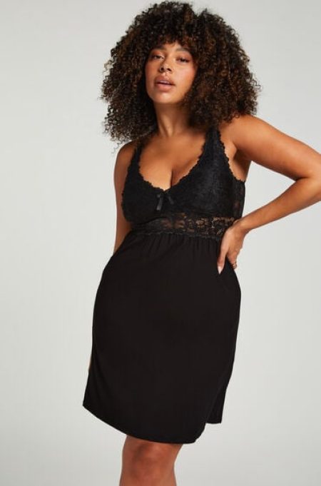 Hunkemöller Slipdress Nora Lace Zwart